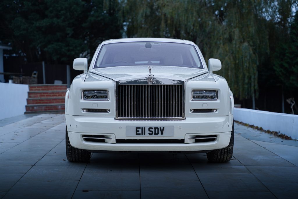 White Rolls Royce Phantom II for wedding car hire in Hertfordshire