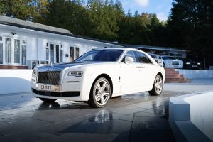 White Rolls Royce Ghost Hire - Grand Luxury Chauffeurs