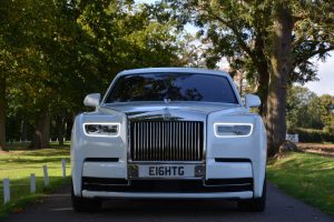White Rolls Royce Phantom 8 hire - Grand Luxury Chauffeurs