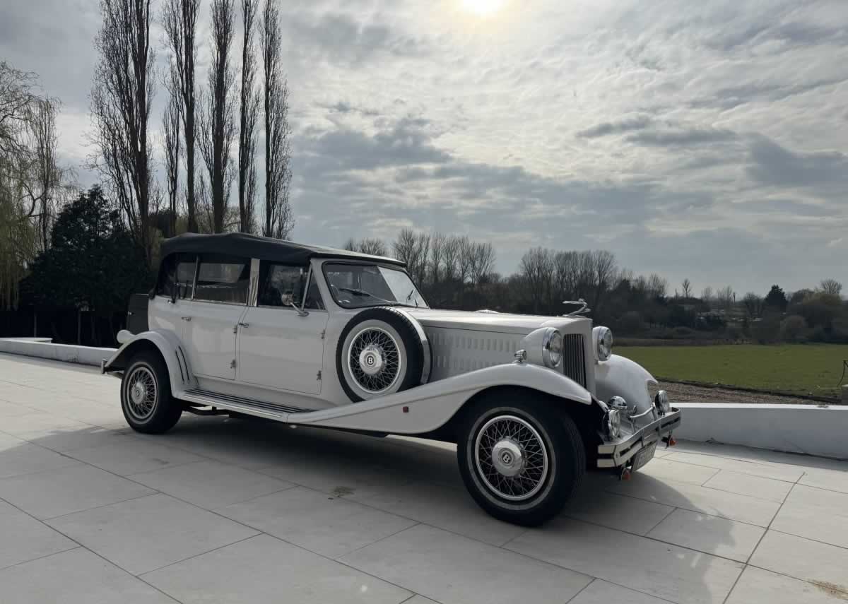 Beauford Open Tourer 3/4 sdide with roof up
