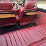 Beauford red leather interior seating with drop down picnic tables