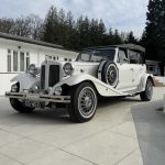 Beauford red leather interior seating with drop down picnic tables