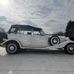 Beauford red leather interior seating with drop down picnic tables