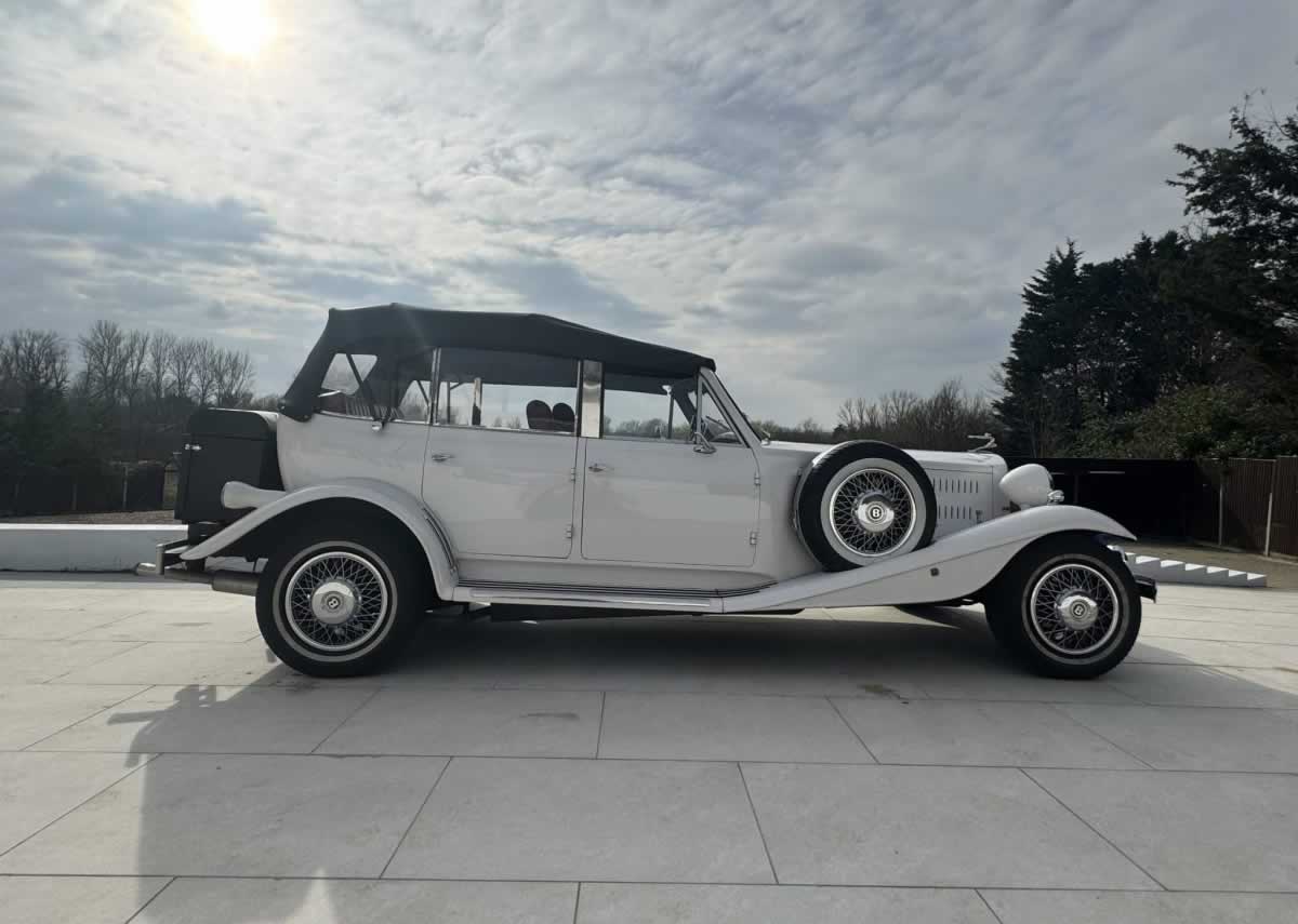Beauford Open Tourer side with roof up