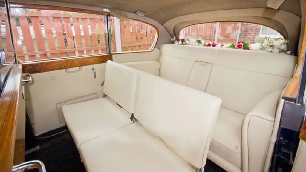 Autin Princess limousine interior seating with jump seats down