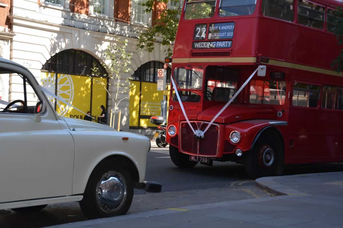 London wedding bus hire