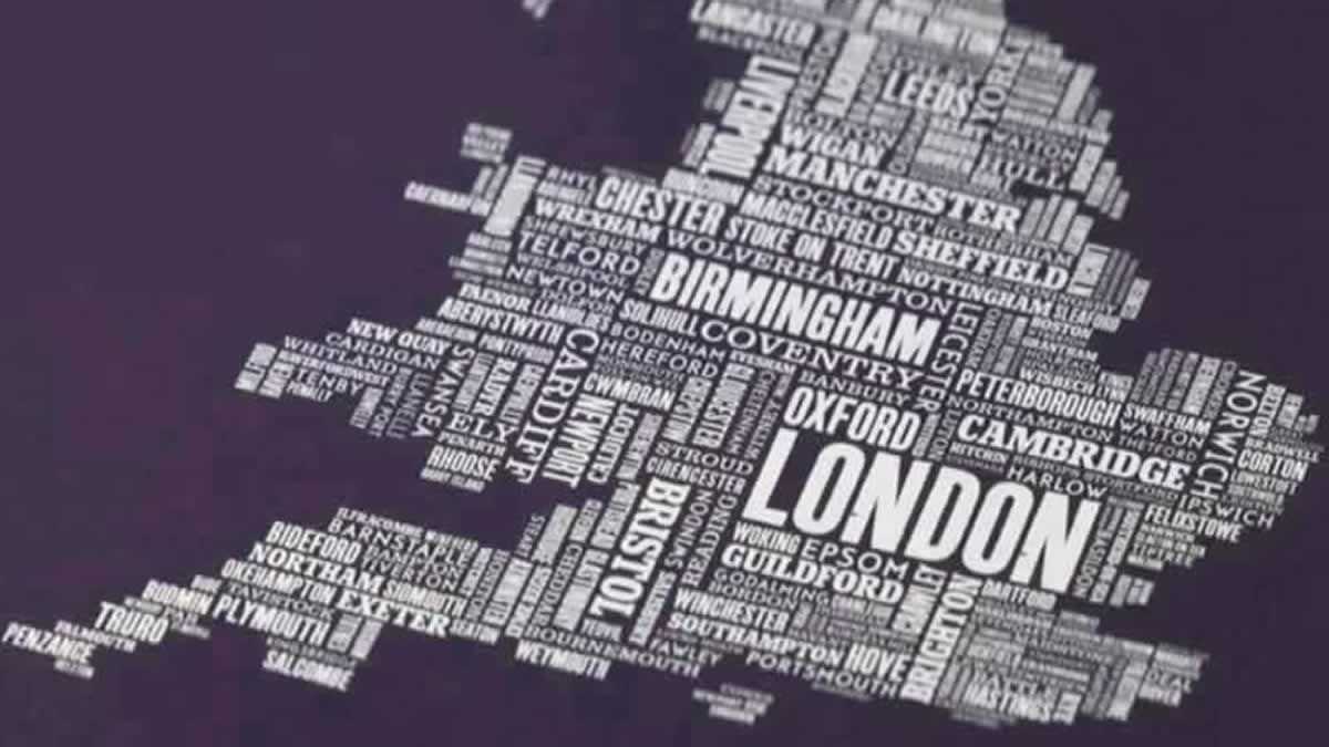 map showing service areas