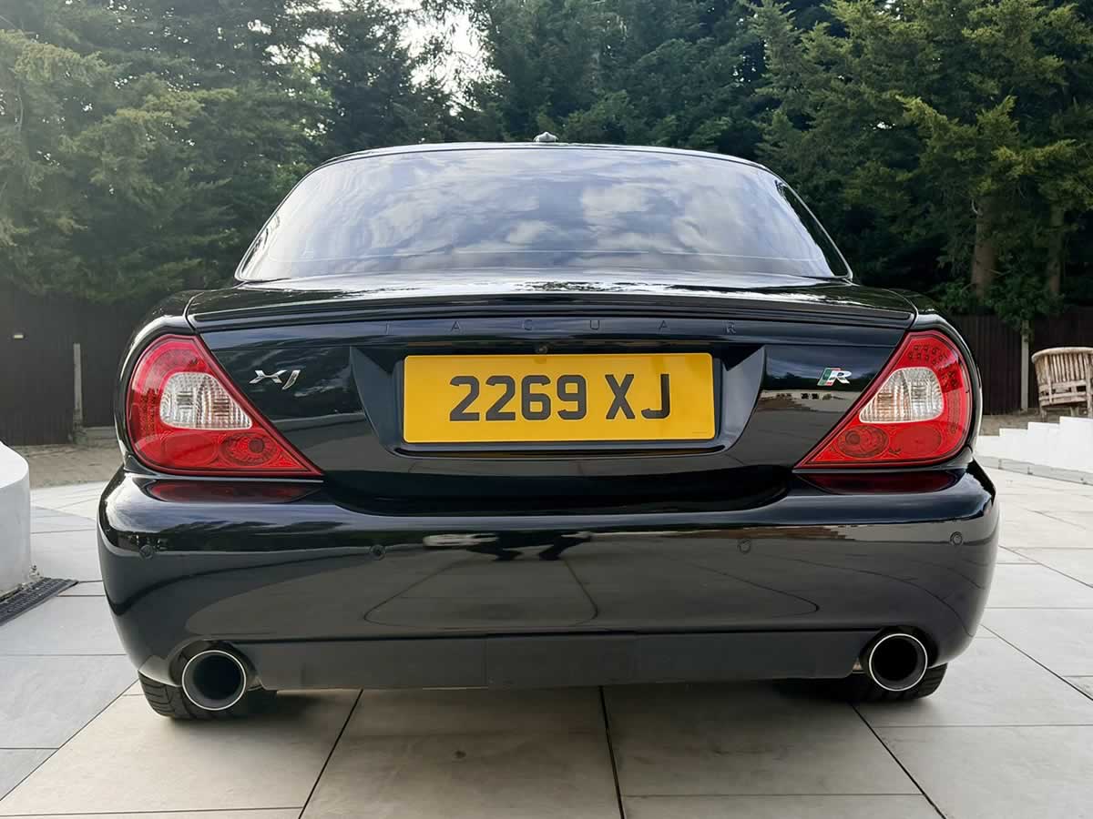 Black Jaguar XJR rear