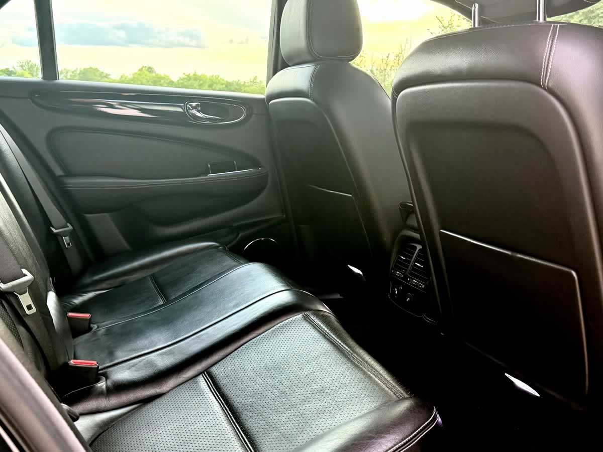 Black Jaguar XJR interior rear seats
